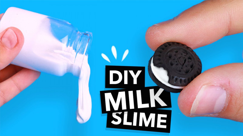 cara membuat slime dengan susu cair